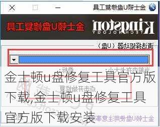 金士顿u盘修复工具官方版下载,金士顿u盘修复工具官方版下载安装