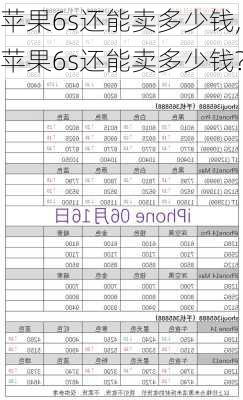 苹果6s还能卖多少钱,苹果6s还能卖多少钱?