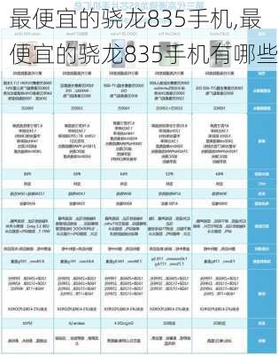 最便宜的骁龙835手机,最便宜的骁龙835手机有哪些