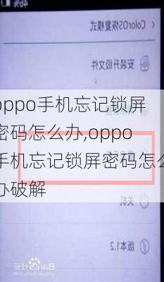 oppo手机忘记锁屏密码怎么办,oppo手机忘记锁屏密码怎么办破解