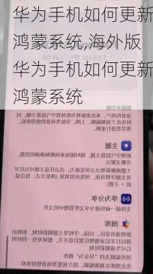 华为手机如何更新鸿蒙系统,海外版华为手机如何更新鸿蒙系统