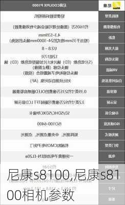 尼康s8100,尼康s8100相机参数