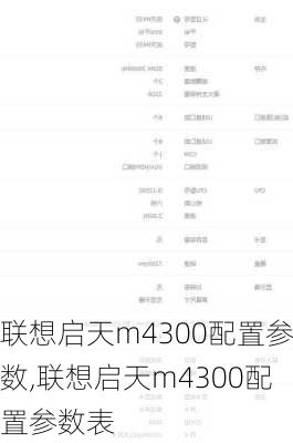 联想启天m4300配置参数,联想启天m4300配置参数表